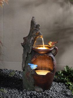 Waterfall Фонтан декоративный Канарейка с подсветкой
