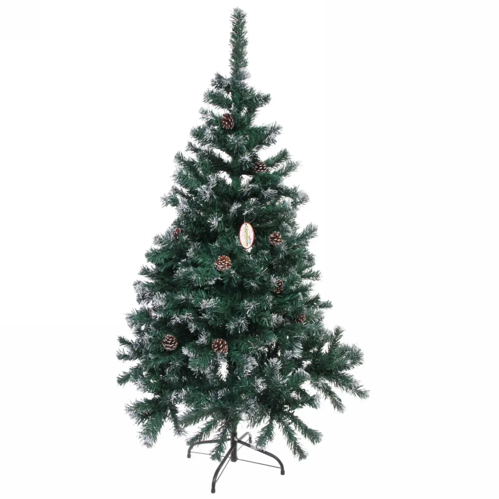 Ёлка «Зимний вечер» 150 см, ПВХ с шишками (550 веток) (без заводской упаковки)