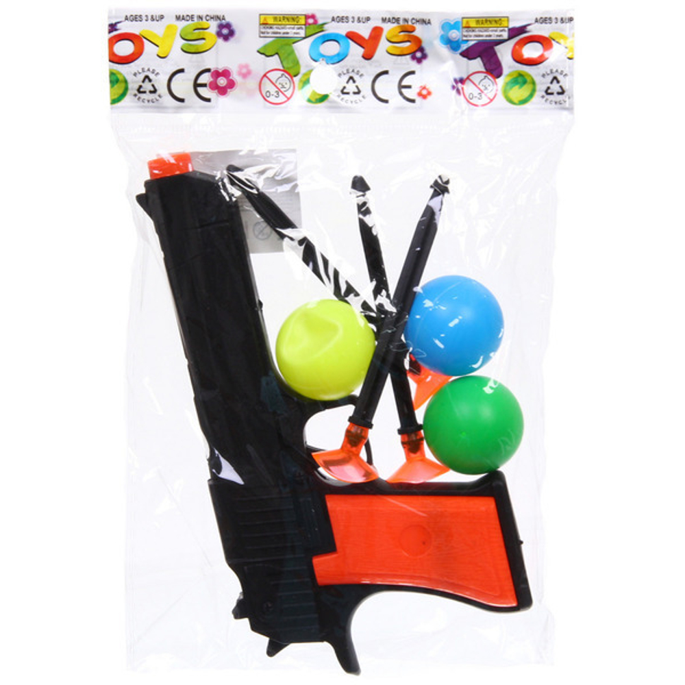 Набор оружия «Пистолет», пули на присосках, 7 предметов, 13*1.5*18 см, пакет, 2022A-20