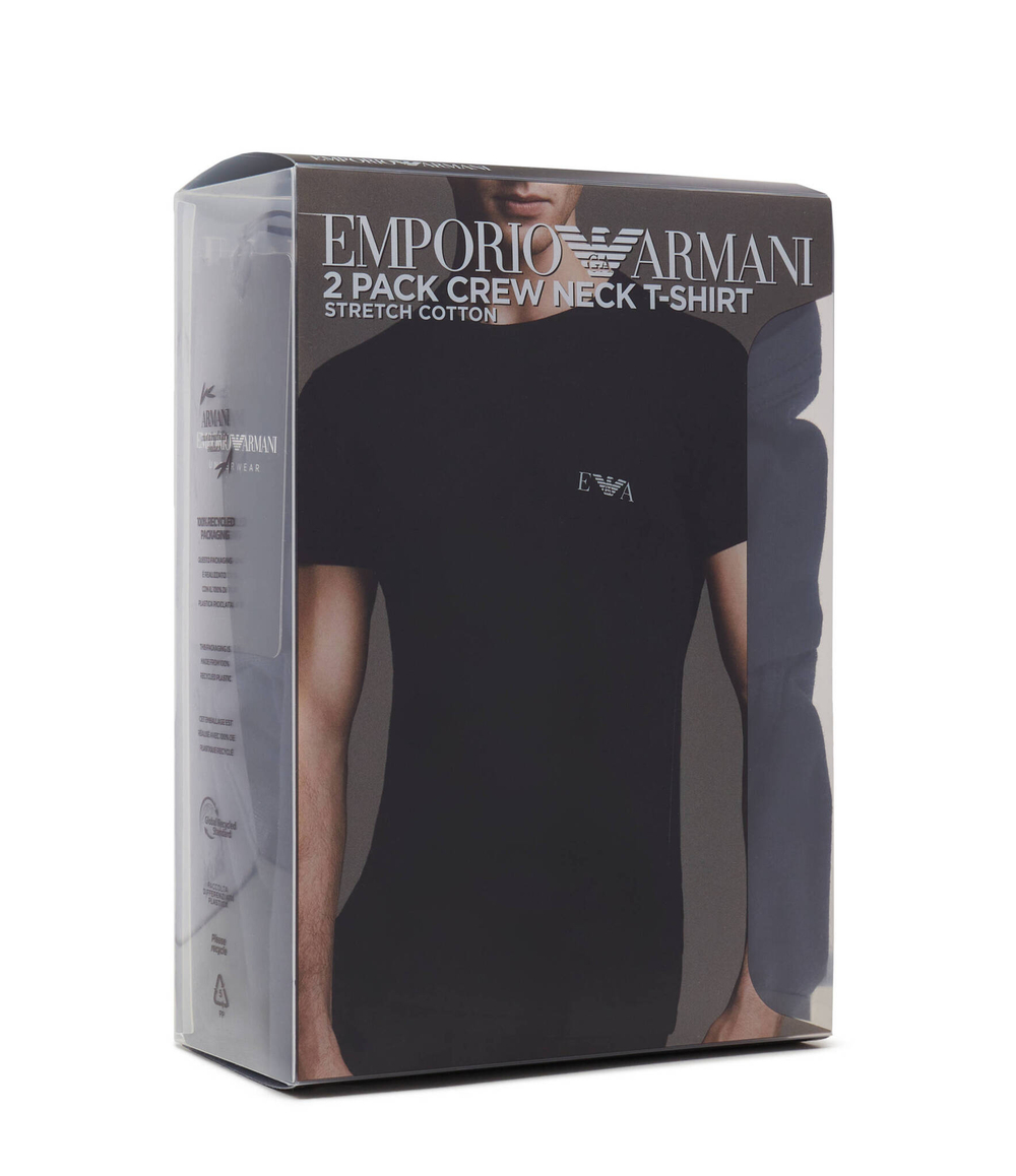 Футболка 2шт. Emporio Armani - темно-синий(111670 4R715)