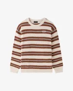 Свитер Ymkashix Soft Strips белый/кофейный