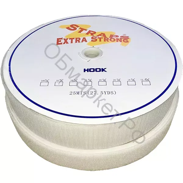 Липучка нейлоновая, 50мм, белый