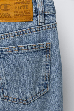 ZARA Х CHAMPION ® ДЖИНСЫ BARREL, СИНИЙ
