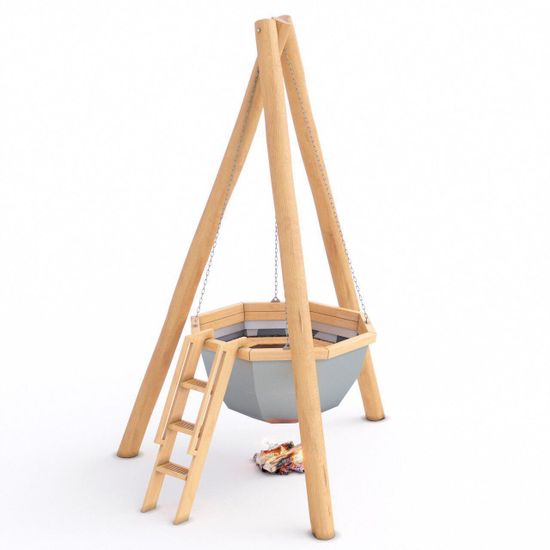 Банный чан до 10 человек на бревнах