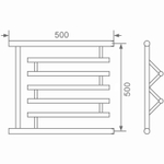 Полотенцесушитель MIXLINE SIMPLE PM3 50х50 1''