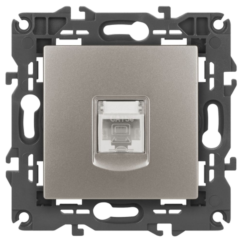 Розетка ЭРА Elegance 14-3107-16 RJ45, титан