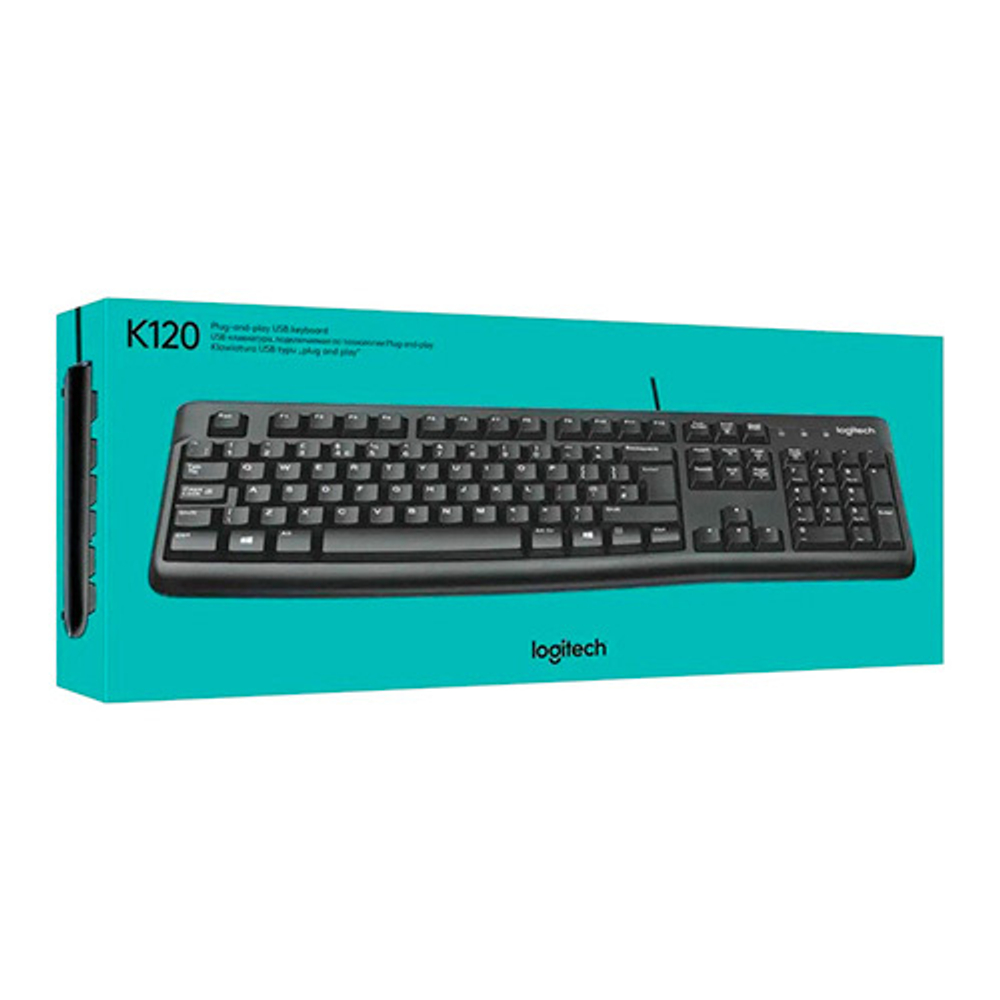 Клавиатура Logitech K120, USB, black, 920-002522