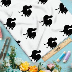 Ткань флис силуэт петуха