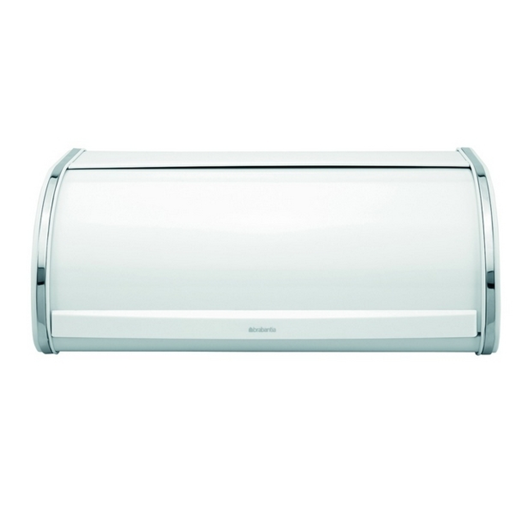 Хлебница Brabantia со сдвигающейся крышкой белая вид спереди