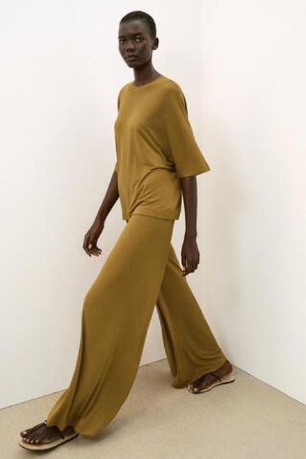 ZARA ТОП С РУКАВАМИ «ЛЕТУЧАЯ МЫШЬ», ОХРА