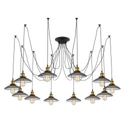 Citilux Эдисон CL451121 Люстра паук Венге Бронза