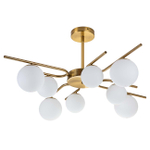 Светильник на штанге 8x40Вт G9, металл/стекло, бронза