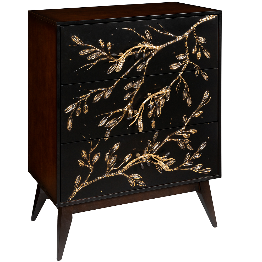 Комод Oliva Branch (Олива Бранч) с 3 ящиками Каштан Амбер