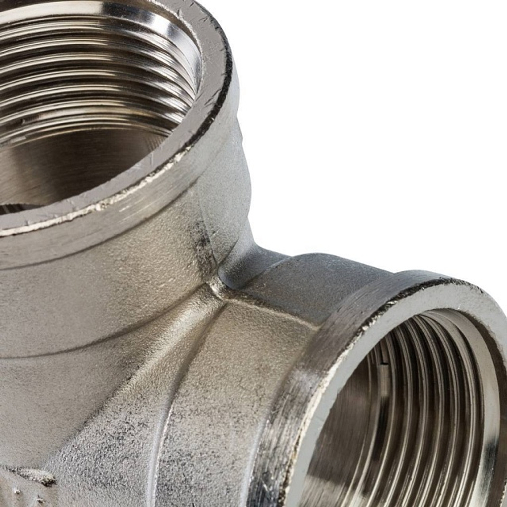 Крестовина STOUT SFT 0031 - 1"1/4 (для стальных труб, латунь никелированная)