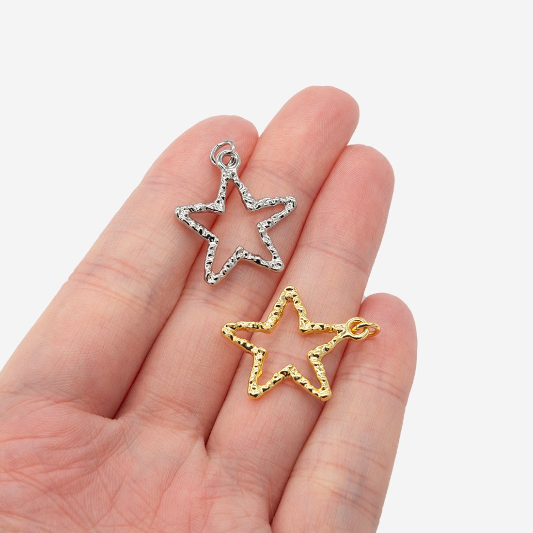 Подвеска "Звезда", 22*20,5мм, родирование