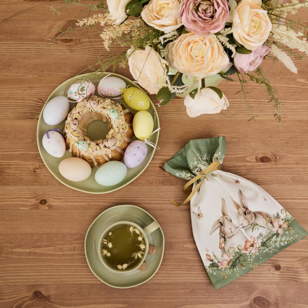 МЕШОЧЕК ПОДАРОЧНЫЙ "SENSE" 20Х29СМ,100% ХЛОПОК,ЗЕЛЕНЫЙ,ТВИЛ