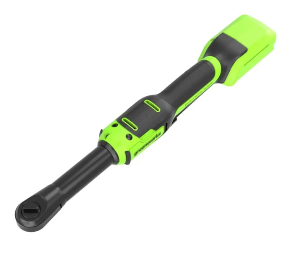 Гайковерт-трещотка акк. Greenworks GD24RWX удлиненная, 24V,б/щет,0-250об/мин, 1/2", 80Нм, 170 мм, (3803907)