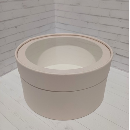 Коробка ШАЙБА с ПЭТ-крышкой 18*6 ПУДРА