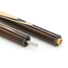 Кий для русского бильярда 2-pc "Классика" (термограб, коричневый, черный, белый) 13 запилов