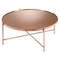 Журнальный столик Josen, Ø85 см, розовый/медный