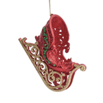 Сани красные, ёлочная игрушка