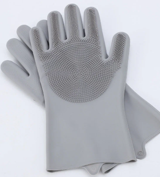 Перчатки хозяйственные силиконовые с ворсинками (уп1пара) "City UP" СА-378