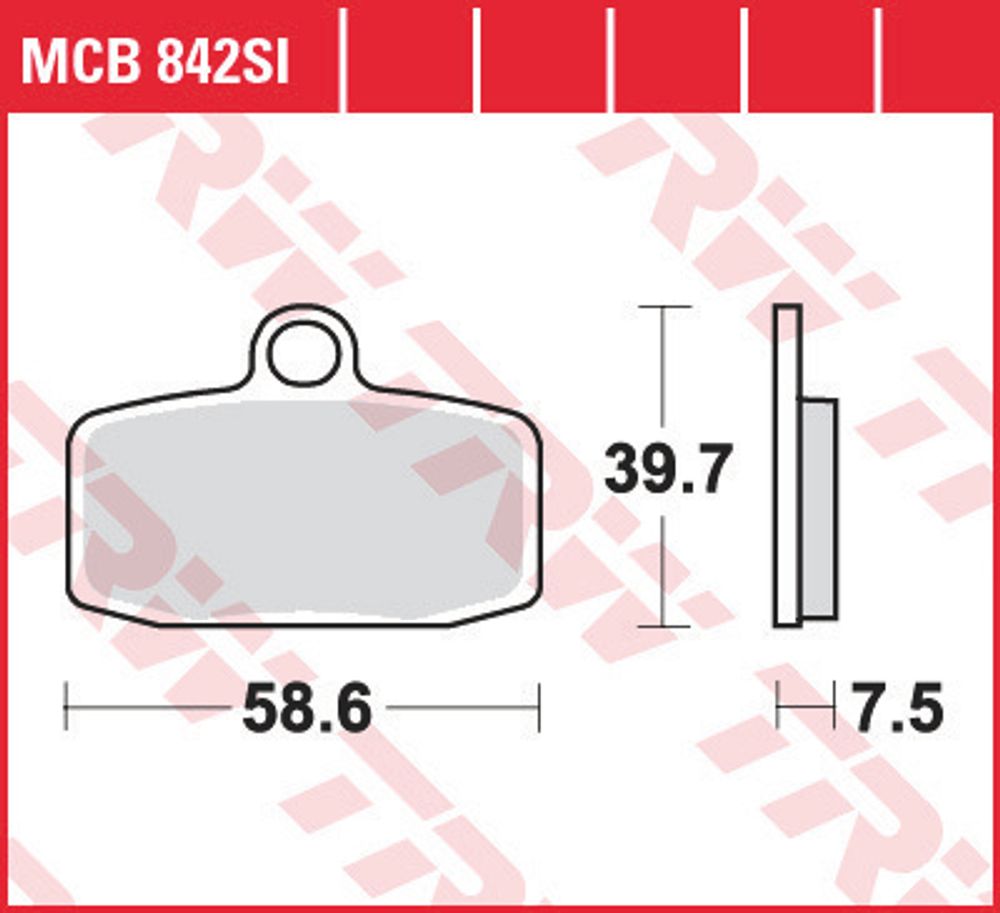 Колодки тормозные дисковые TRW MCB842SI