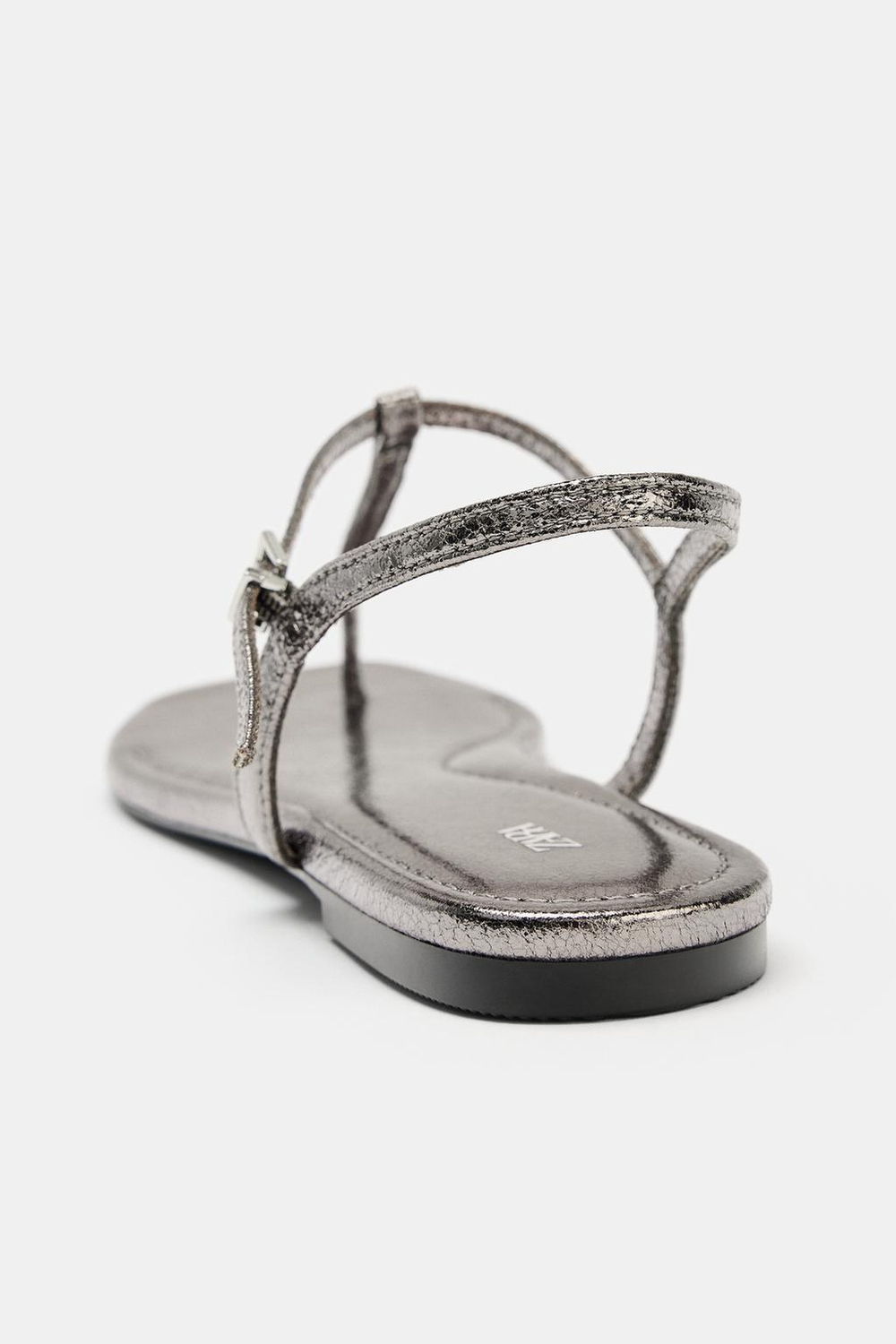 ZARA МЕТАЛЛИЗИРОВАННЫЕ САНДАЛИИ, БРОНЗОВЫЙ