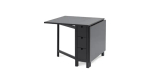 Кухонный стол складной -  аналог IKEA NORDEN/НОРДЕН/МЫРПОМ/ ИКЕА, 26/87/148x80см, черный
