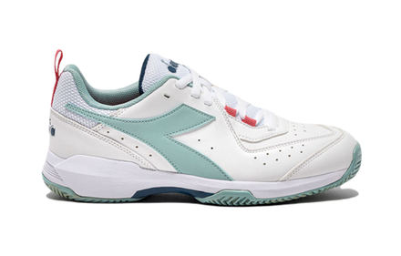Женские теннисные кроссовки Diadora S.Challenge 5 Sl Clay - white/surf spray/legion blue