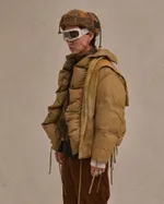 Шапка-ушанка Fuzzz Patchwork Flaps Светло-Коричневая