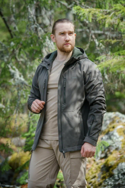 Куртка демисезонная тактическая EXTREM WERWOLF, Софт-шелл на флисе, Темная олива