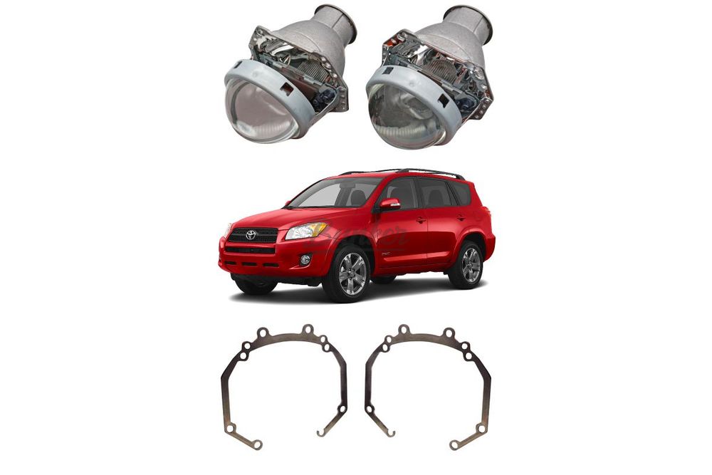 Готовый комплект для замены штатных линз Toyota RAV4 III XA30 дорестайлинг 2005-2010