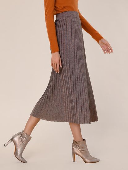 Женская юбка терракотового цвета из вискозы - фото 4