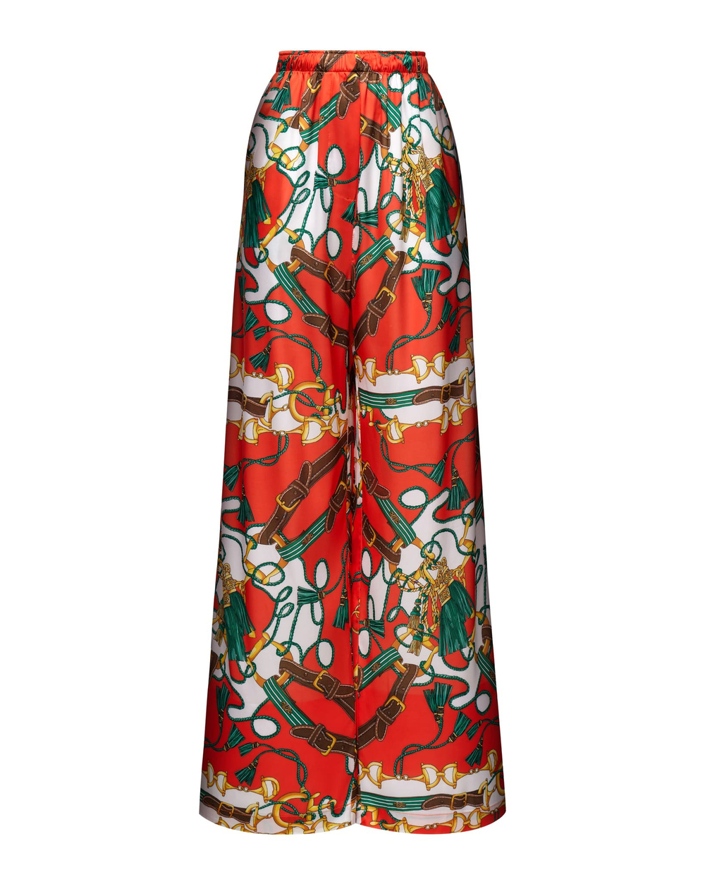 Пижамные брюки городского стиля из шелка, оранжевый