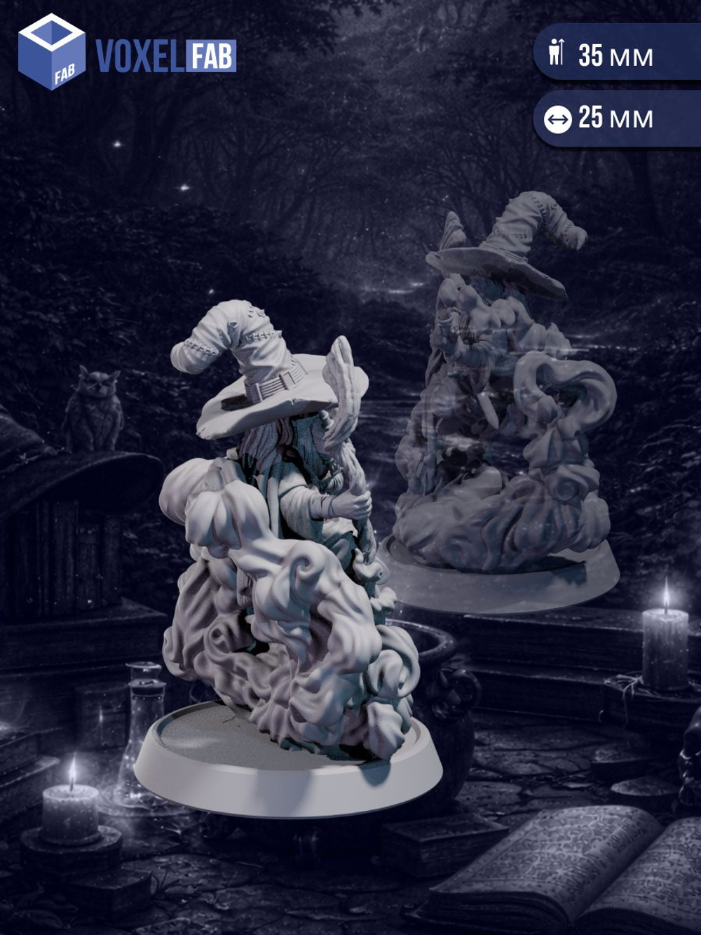 Маг Повелитель тумана миниатюры для настольных игр РНИ, ДнД