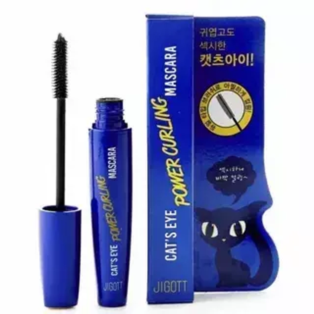 Jigott / Ухаживающая тушь для ОБЪЁМА /ПОДКРУЧИВАНИЯ/ УДЛИНЕНИЯ ресниц Cat's Eye Mascara, 12 гр
