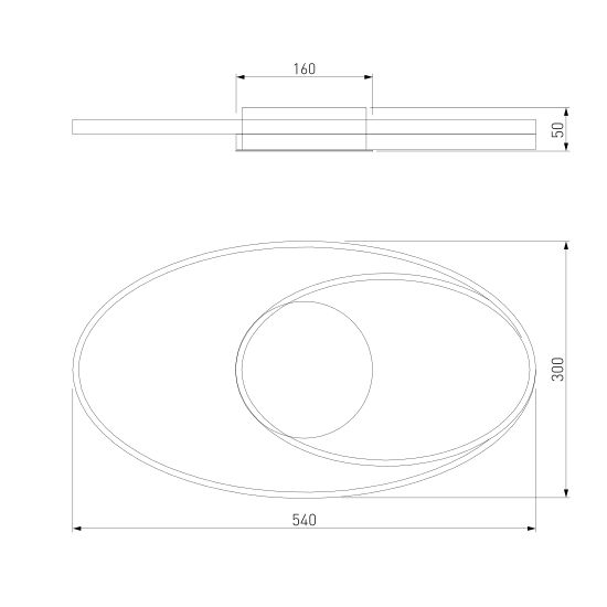 90250/1 / потолочный светильник / белый