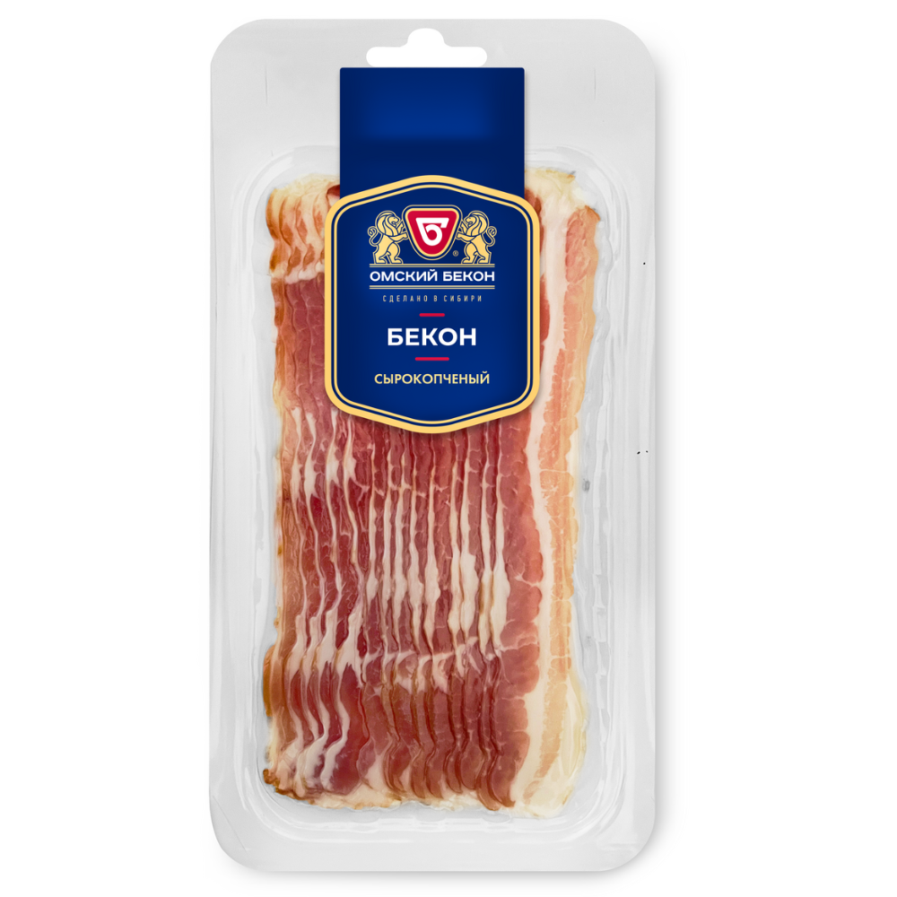 Бекон продукт из свинины Омский Бекон Классический 130 гр