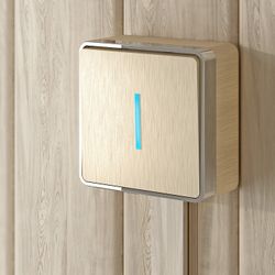 Выключатель одноклавишный с подсветкой Werkel Gallant (шампань рифленый) W5010110