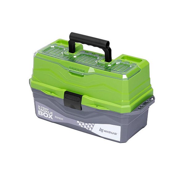 Ящик для снастей NISUS Tackle Box трехполочный зеленый (N-TB-3-G)