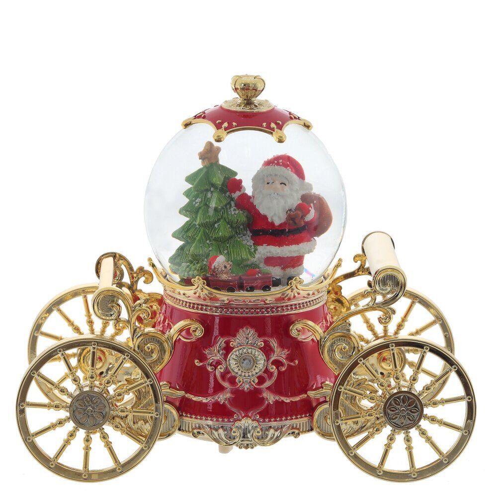 GAEM Фигурка декор "Дед Мороз" в стекл шаре (муз, подсвет, вьюга, 3xAAA н/п), D10 см, L22 W11 H19 см