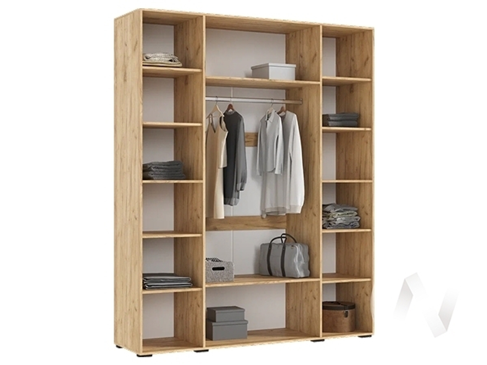 Шкаф 4-х ств.(1800) Спальня Ирис (дуб крафт/браш графит)