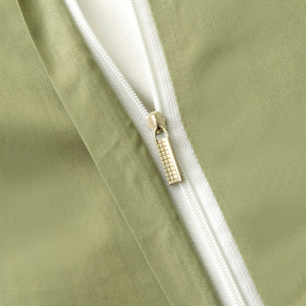 Комплект постельного белья Однотонный Сатин Премиум широкий кант OCPK029