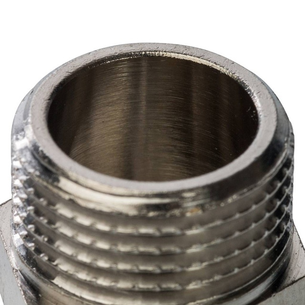 Заглушка с наружной резьбой STOUT SFT 0025 - 3/8" (для стальных труб, латунь никелированная)