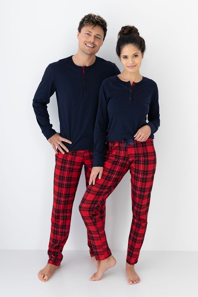 Мужская пижама с брюками в крупную клетку Xavier