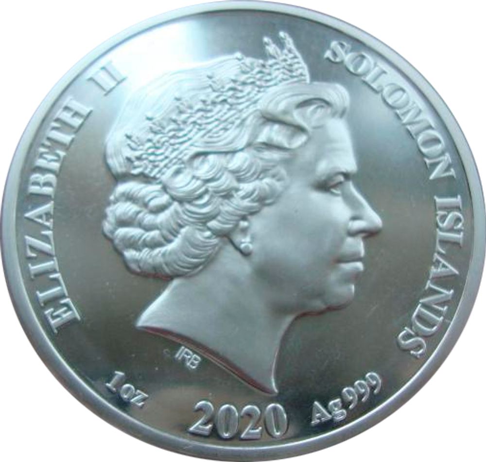 Соломоновы о-ва 3,14 доллара 2020 Число ПИ Людольф Цейлен, Уильям Отред и Архимед Серебро