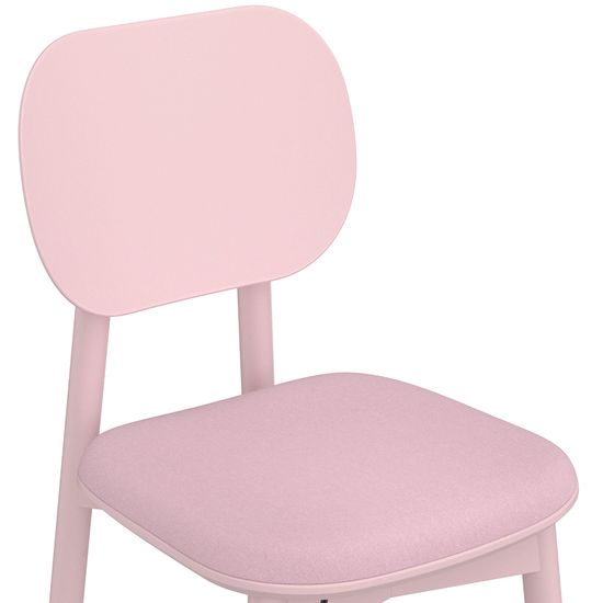Стул saga, рогожка, розовый