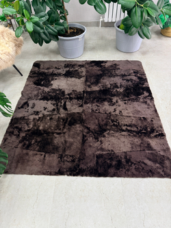 Ковер прямоугольный натуральный мех овчина, 200 х 180 см.