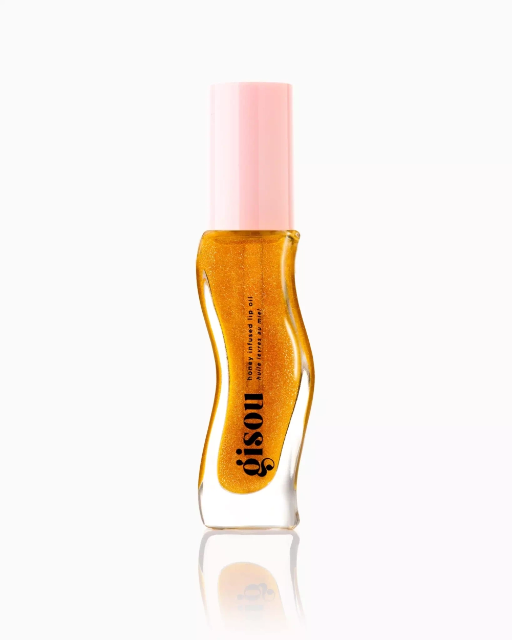 Масло для губ с блестками Gisou Honey Infused Lip Oil Golden Shimmer Glow 8 мл